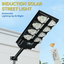 bokifol Solar Street Light Outdoor Waterproof, Solar Powered Parking Lot Lights Large Street Light Dusk to Dawn with Motion Sensor, LED Flood Light Wide Angle Lamp for Patio and Parkling Lot