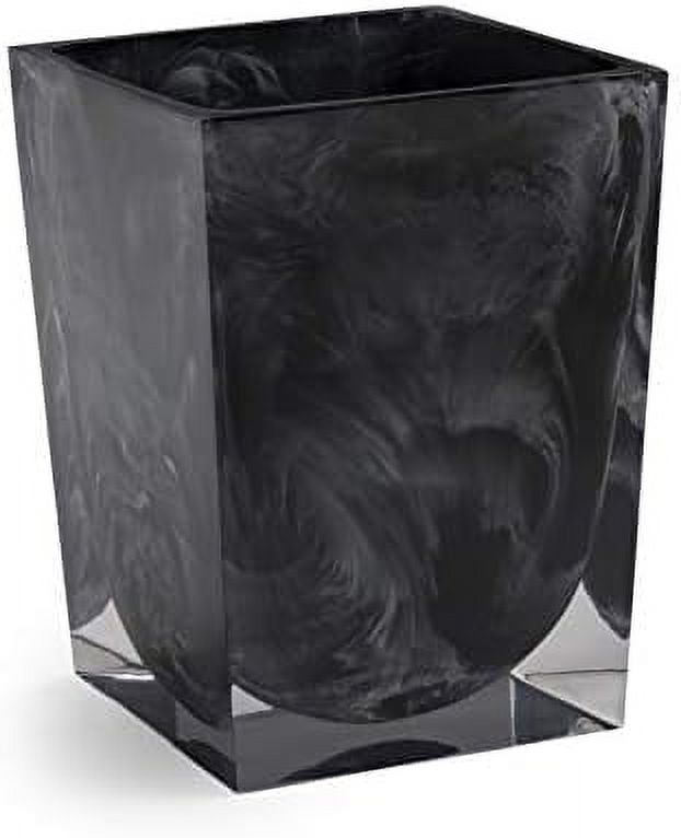 bologna black waste basket, garbage container bin for bathrooms, trash can, decorative waste
