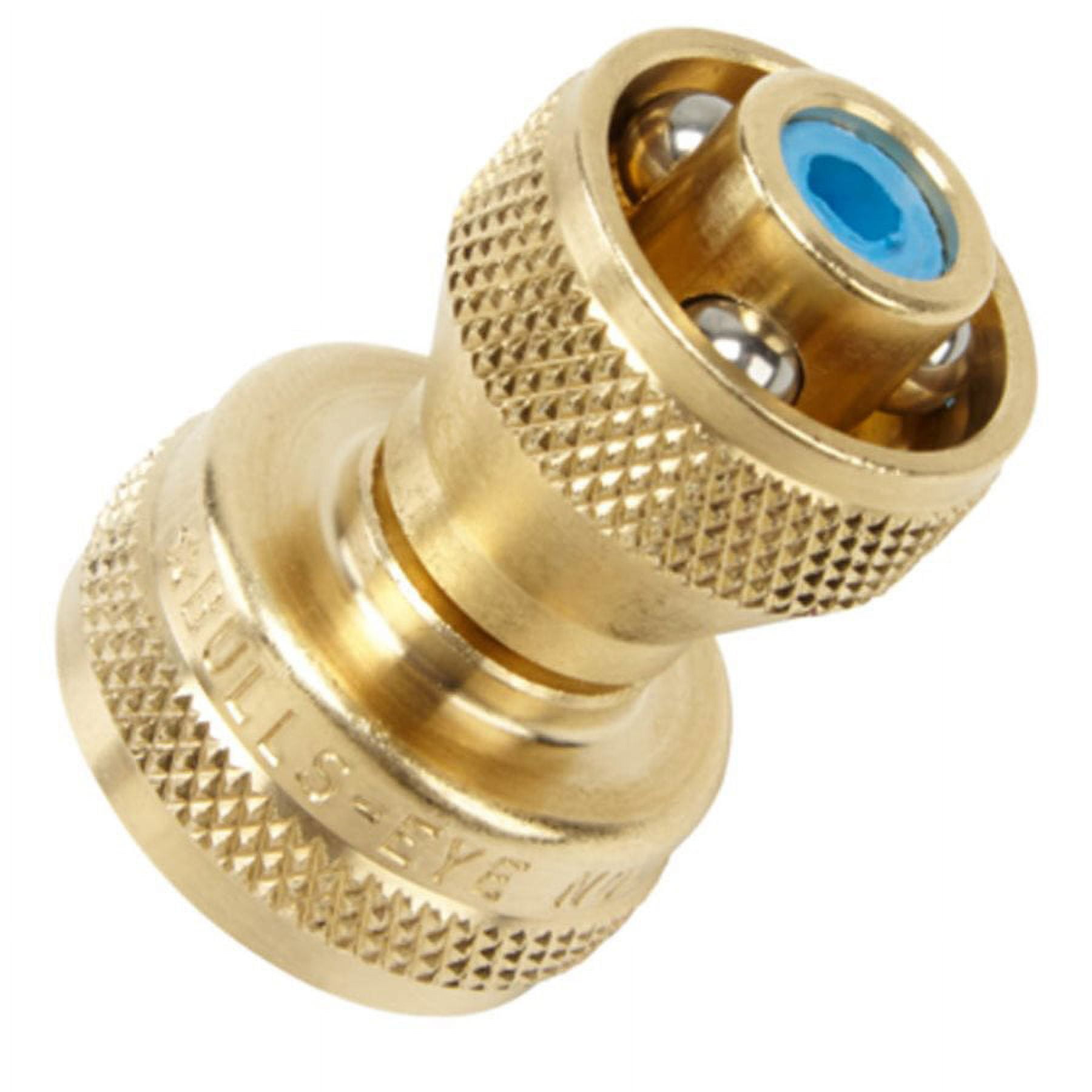 Adjustable Brass Garden Hose Nozzle with Bullseye Design
