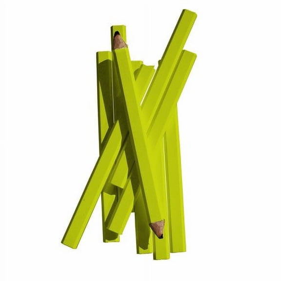 bon 84-842 7-inch carpenter pencil, black medium lead with yellow casing, 72-pack