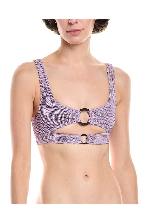 womens Ring Sasha Crop Bikini Top, os, Purple