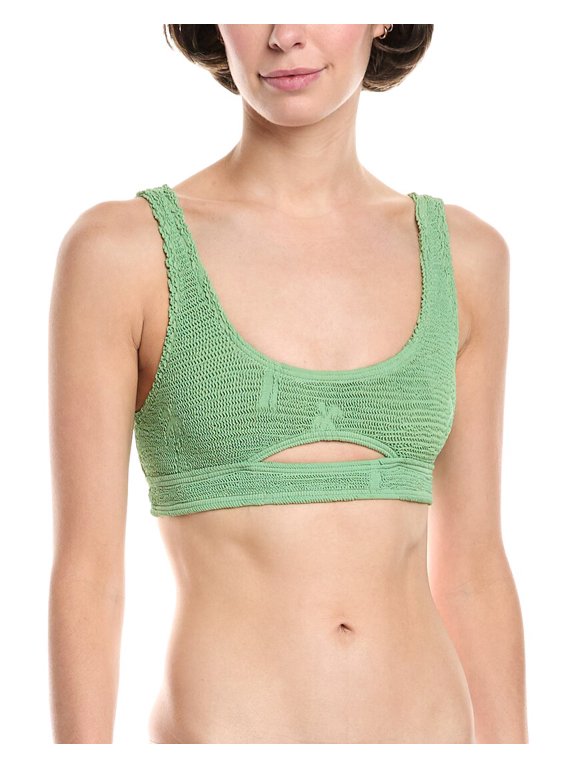 womens Sasha Crop Bikini Top, os, Green