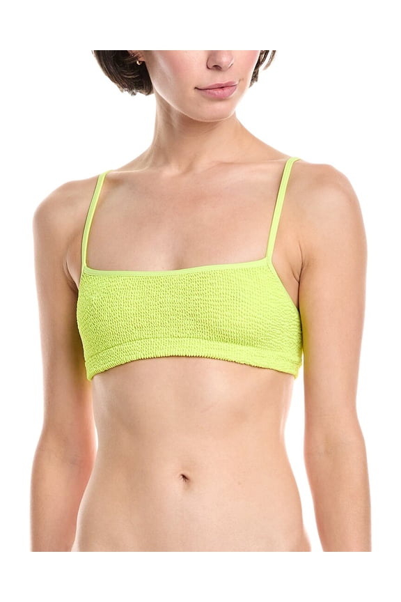 womens Strap Saint Crop Tankini Top, os, Green