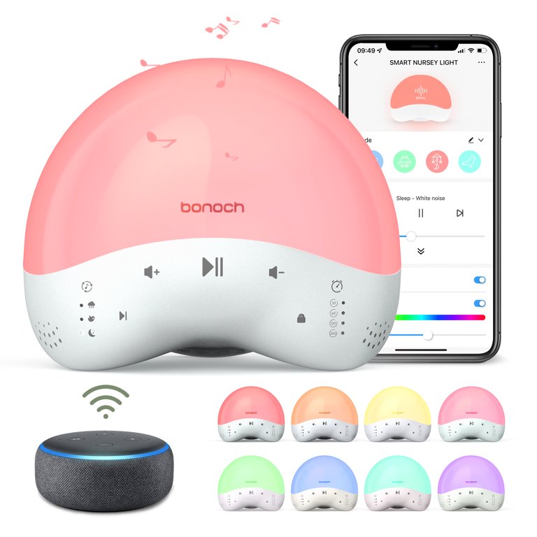 bonoch Baby Sound Machine, Night Light, Sleep Trainer, White Noise 
