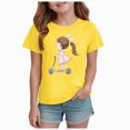 thumbnail image 1 of boobe Girls T Shirts Short Sleeve Kids Summer Tops Soft Casual Crewneck Basic Tees 6-12 Months 12-24 Months 2t 3t 4t 5t 6t 7t 8t 9t Children, 1 of 4