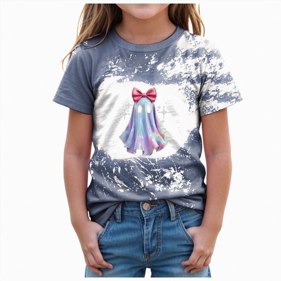 boobe Halloween Shirt Toddler T-Shirt Girls Graphic Tee Spooky Tops