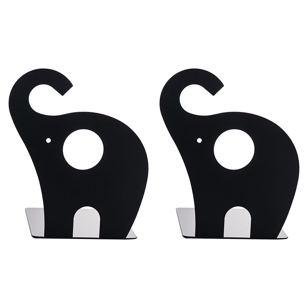 book stand 1 Pair of Metal Books Stand Cartoon Elephant Shape Bookends
