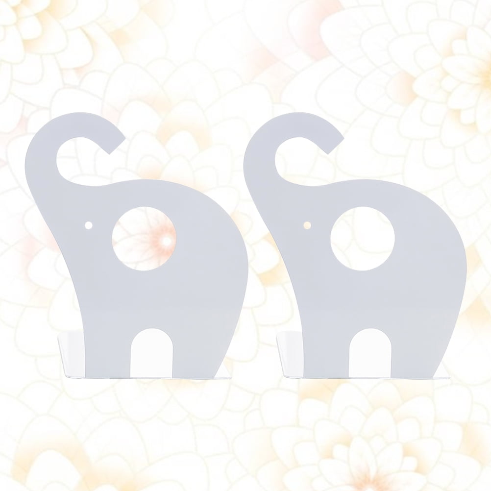book stand 1 Pair of Metal Books Stand Cartoon Elephant Shape Bookends