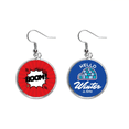 thumbnail image 1 of boom cartoon spark art deco fashion dangle drop winter ice earring jewelry, 1 of 4