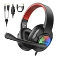 thumbnail image 1 of Open Box bopmen T8 USB Gaming Headset Wired Over Ear with RGB Lights, 1 of 7