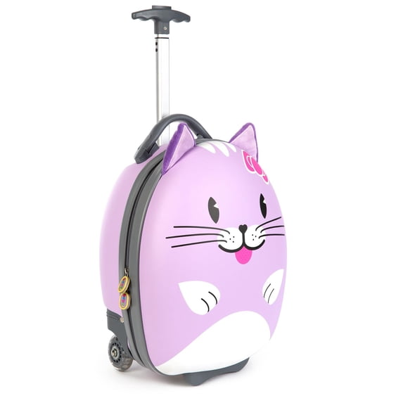 boppi Tiny Trekker Luggage Case - PURPLE CAT