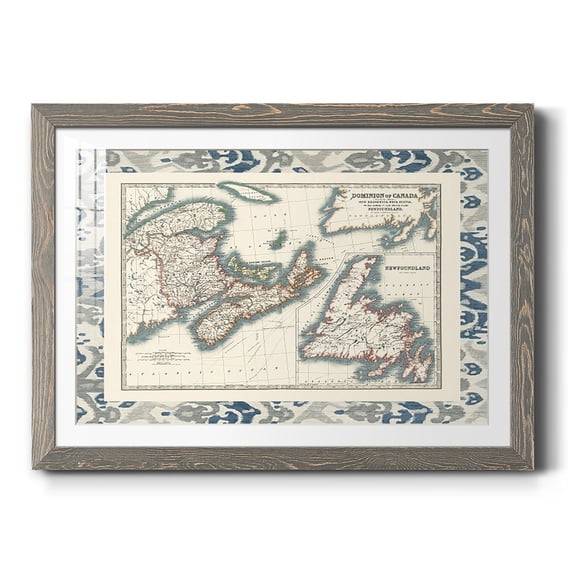 Bordered Map of Canada-Premium Framed Print - Ready to Hang