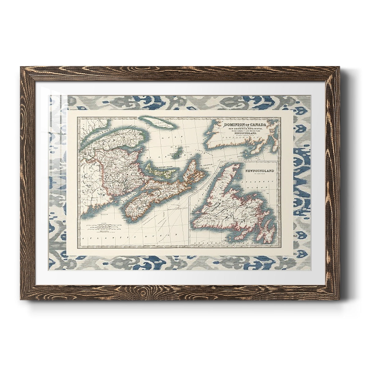 Bordered Map of Canada-Premium Framed Print - Ready to Hang
