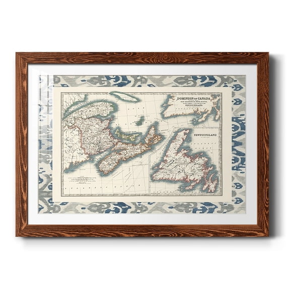 Bordered Map of Canada-Premium Framed Print - Ready to Hang