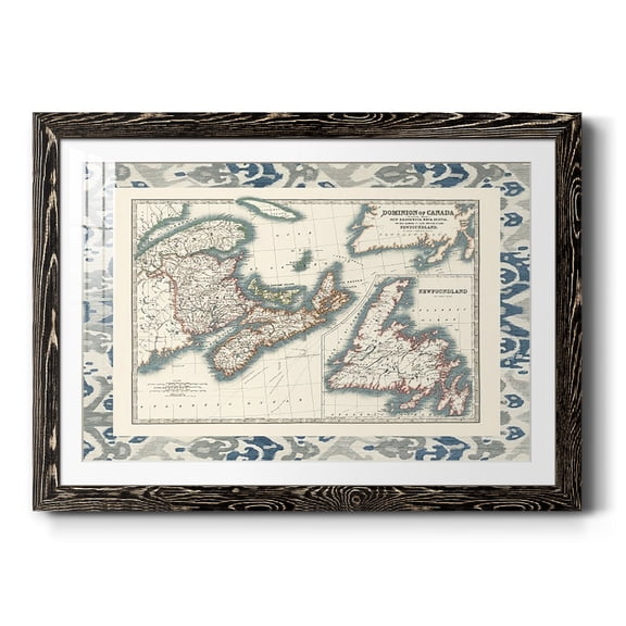 Bordered Map of Canada-Premium Framed Print - Ready to Hang