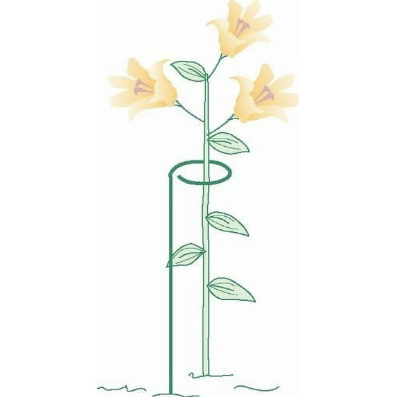 bosmere 24" single plant stem support with 3" hoop, 3-pack