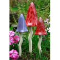 thumbnail image 1 of bosmere garden ceramic lawn toadstools, spring colors (3-pack), 1 of 2