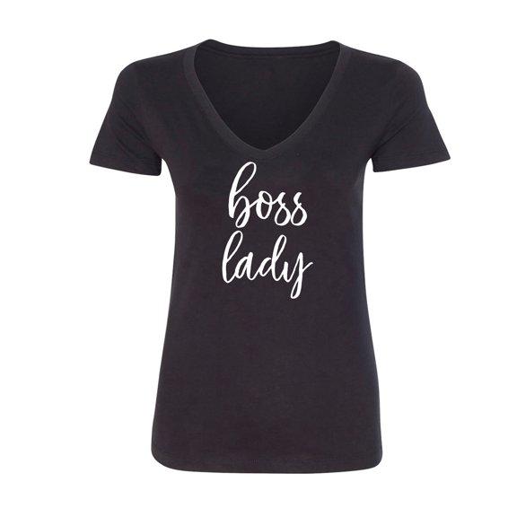 boss lady Womens V-Neck T-Shirt