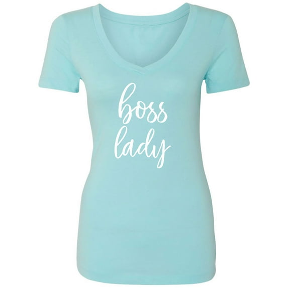 boss lady Womens V-Neck T-Shirt