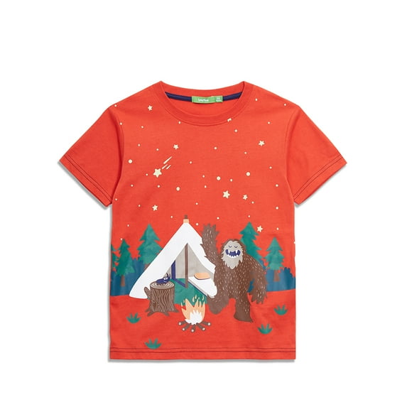 bossini Kids Short Sleeve Print Tee Crewneck Cartoon T-Shirt for Summer, 130