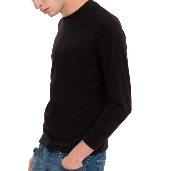 bossini Men's Long Sleeve T Shirt Crewneck Regular Cotton Tee Sweatshirts Solid Color Top, XL