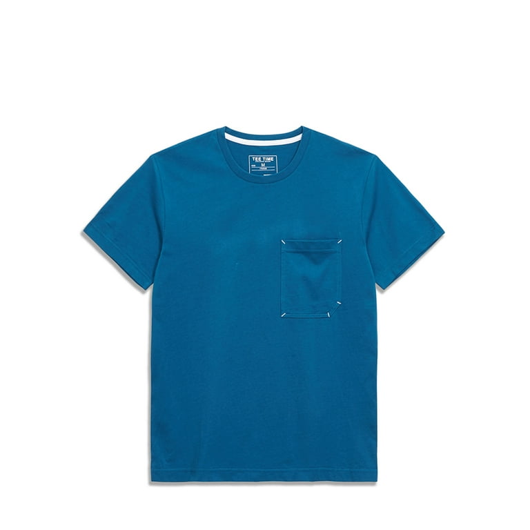 bossini Men s Short Sleeves Pocket Tee Crew Neck Pull on Workwear T Shirts XL Walmart