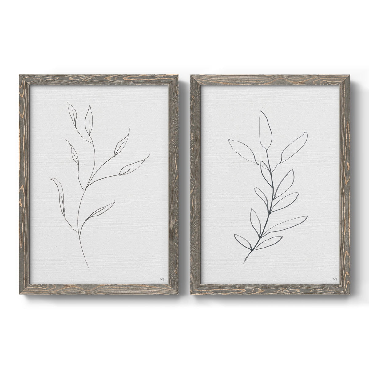 Botanical Gesture I - Premium Framed Canvas 2 Piece Set - Ready to Hang