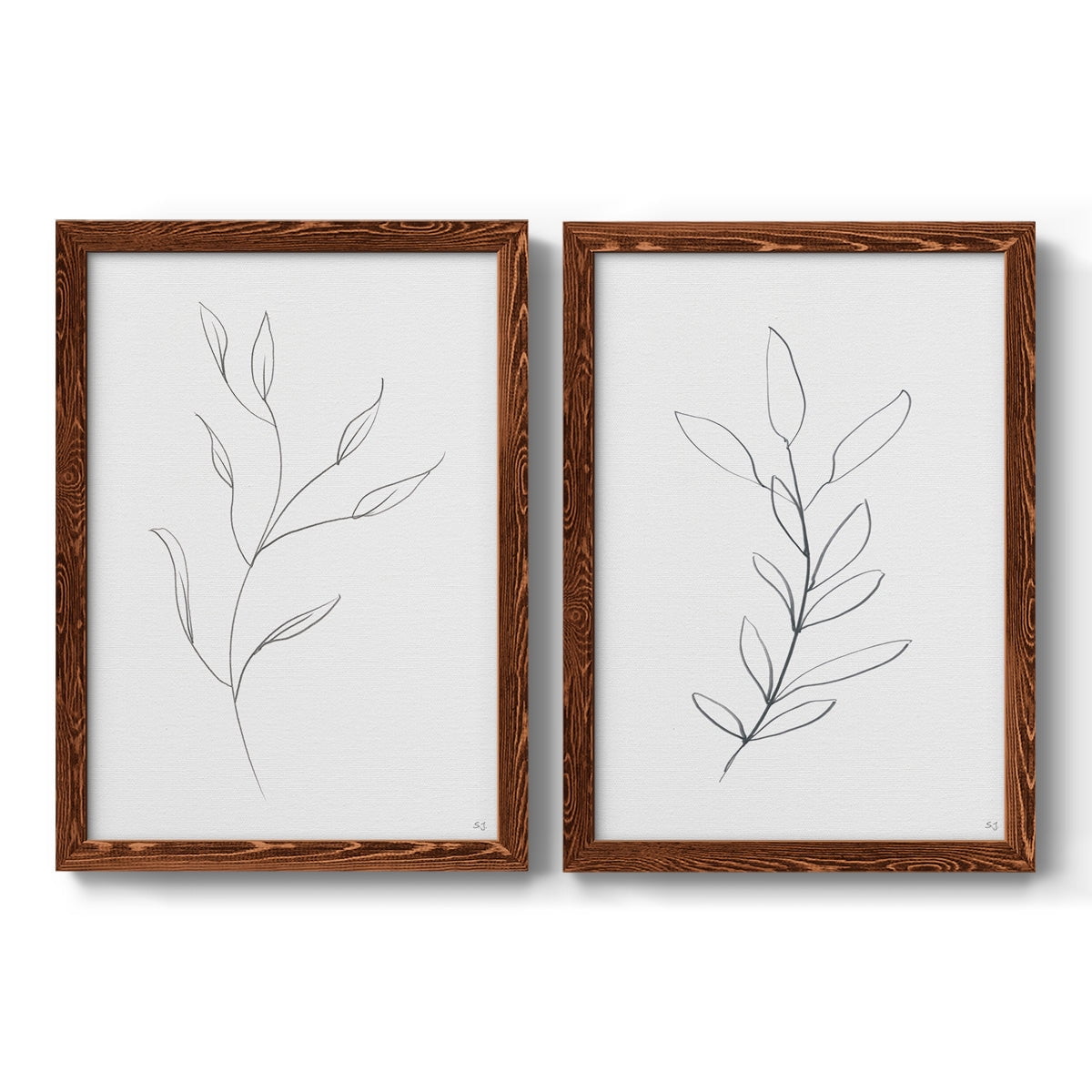 Botanical Gesture I - Premium Framed Canvas 2 Piece Set - Ready to Hang
