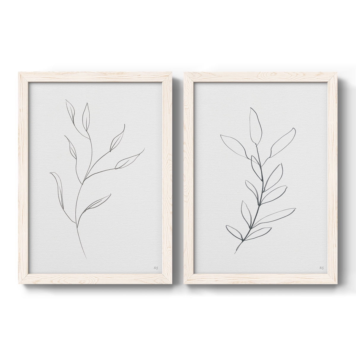 Botanical Gesture I - Premium Framed Canvas 2 Piece Set - Ready to Hang