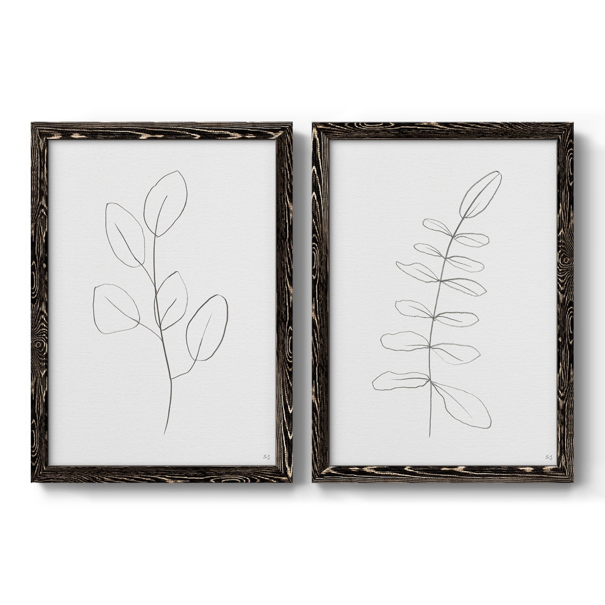 Botanical Gesture III - Premium Framed Canvas 2 Piece Set - Ready to Hang