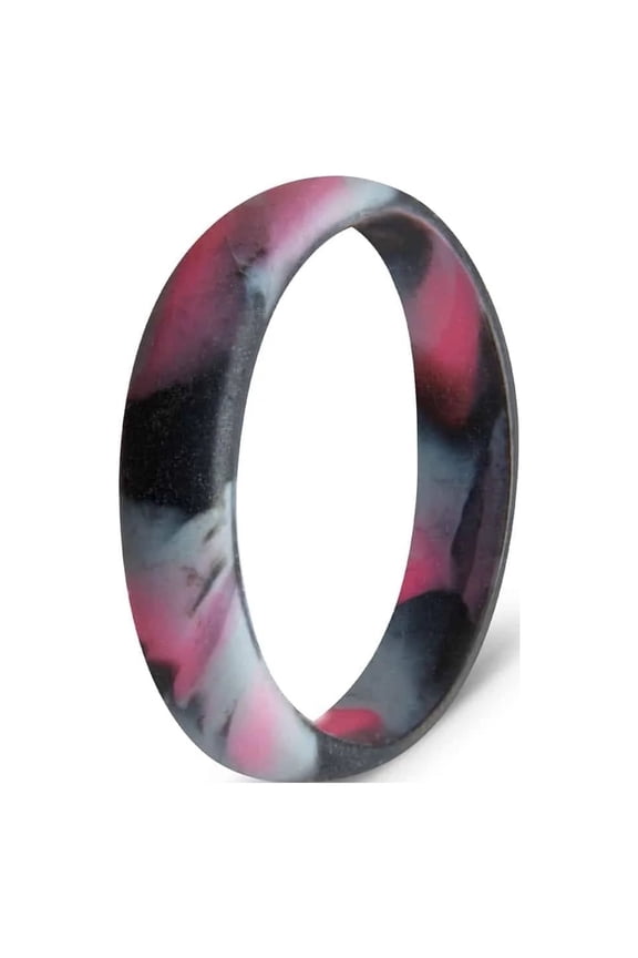 Black Aqua Ladies Active Silicone Ring