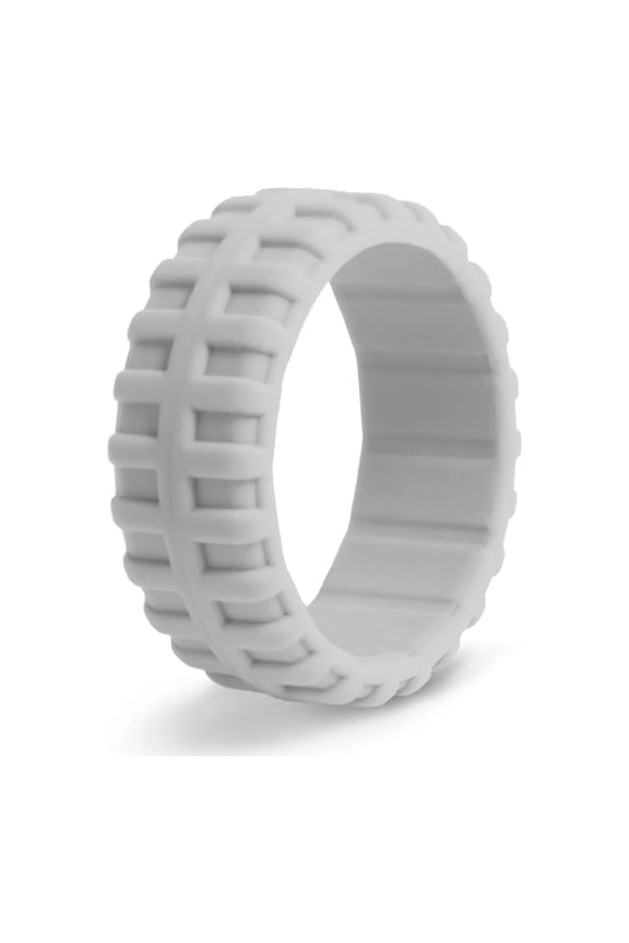 botthms Grey Rugged Silicone Ring