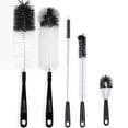 thumbnail image 1 of Behome Bottle Brushes, 5Pcs Bottle Cleaning Brush Set, Reusable Pipe Cleaner Brushes, Small Brushes for Cleaning Narrow Neck Water Bottles Jars Teapot (White&Black), 1 of 6