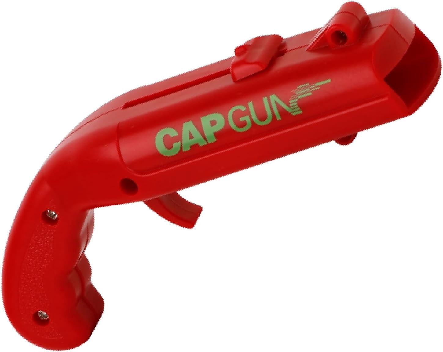 bottle cap shooting gun - Fun bottle opener tool launches bottle caps for parties, barbecues, and bar games (red-black-grey)