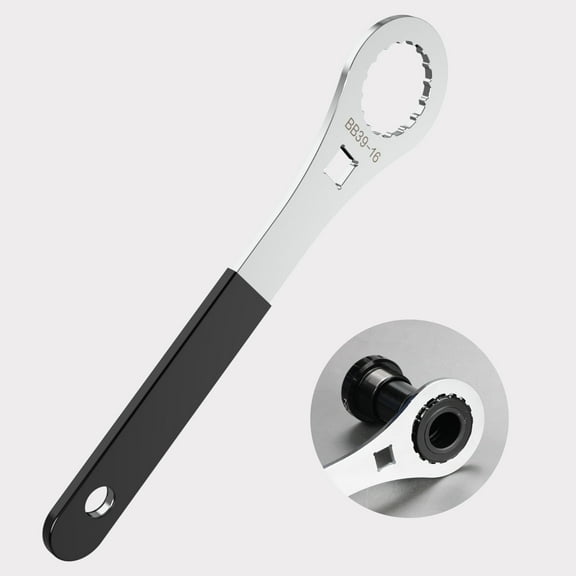 Bike Bottom Bracket Tool for 39 OD 16 Notch, Cr-V Steel + Ni-Cr Plating 1/2” Driver Bicycle Bottom Bracket Bearing Install Removal Tool for OD 39mm 16 Notch Compatible with SM-BB93/BB-R9100/SM-BB9000