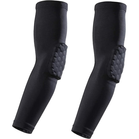 bouti1583 Elbow Pads, Basketball Shooter Sleeves, Collision Avoidance Hex Padded Elbow for Volleyball Football Baseball