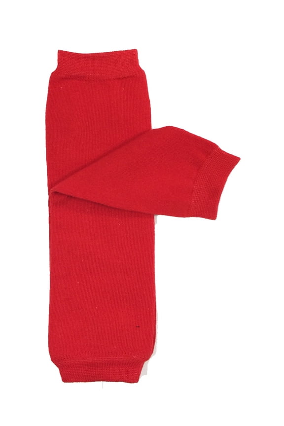 baby polka dot and solid color leg warmers, solid red