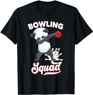 bowling Birthday dabbing Panda Bowling ball Panda Bowling T-Shirt ...