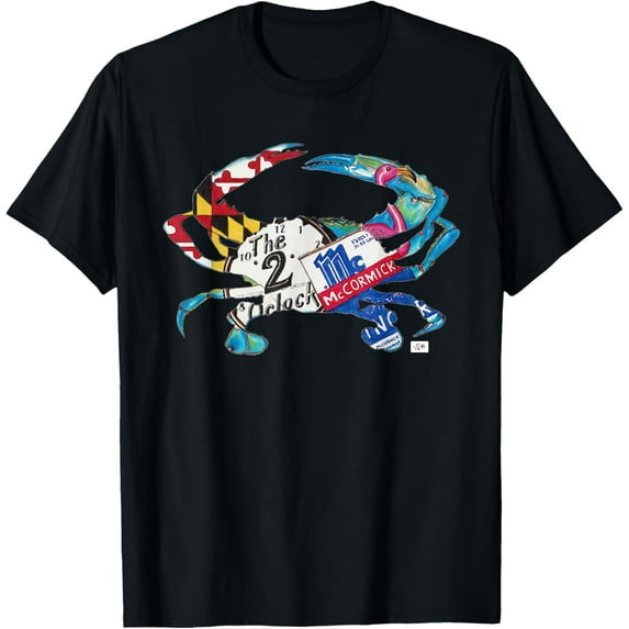 bowlingART Maryland Blue Crab Hon Baltimore Original T-Shirt T-ShirtMen and women, Black T-shirt, size: Extra large