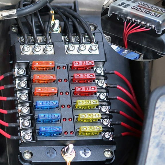 box,Car Fuse Box With Led Box Auto Fuse Universal 12 Fuse Block Fuse With Vehicle Fuse Box Qisuo Box Bortt Wotao