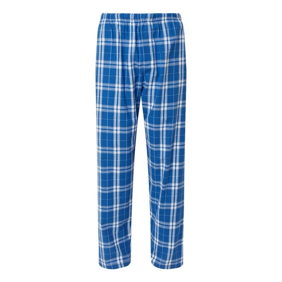 Boxercraft BM6624 Men's Harley Flannel Pant-Royal/Silver Pl-XL