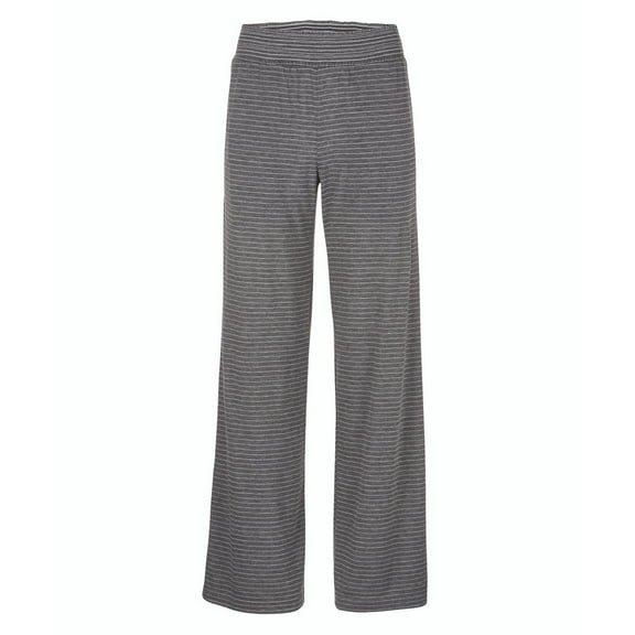 boxercraft Evelyn Wide Leg Pant for Women with Shirred/Ruffled Waistband, Black/Oxford-2X