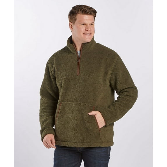 boxercraft Everest Fleece Pullover for Men, Olive-S