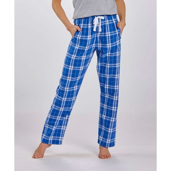 Boxercraft BW6620 Women's Haley Flannel Pant-Royal/Silver Pl-L