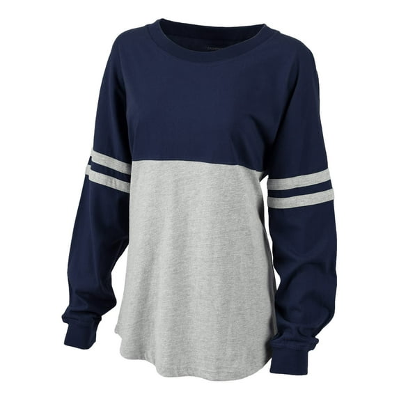 boxercraft Pom Pom Jersey Longsleeve Pullover for Women, Navy/Oxford - M