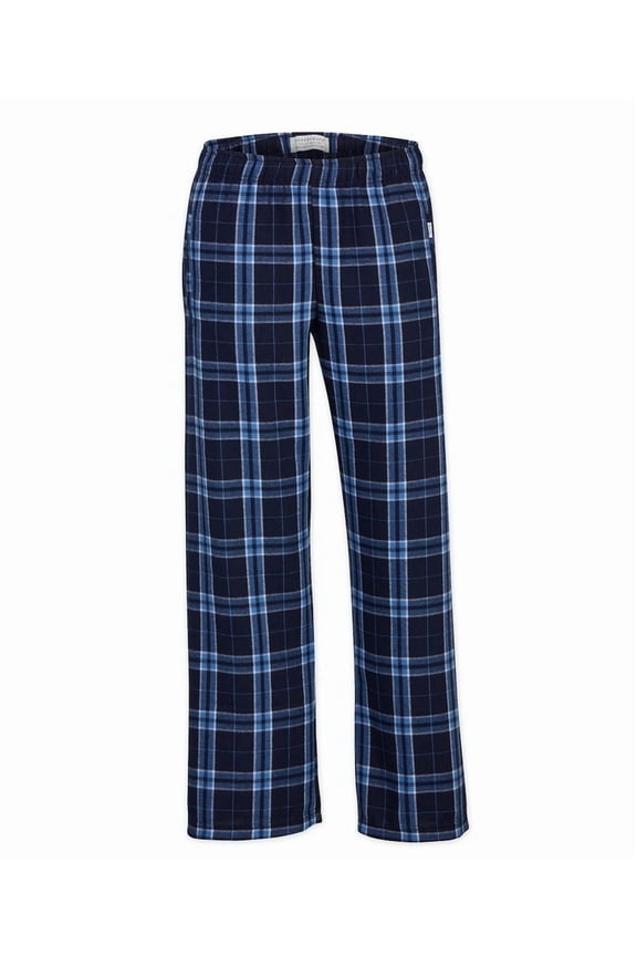 Youth Poly Flannel Pants Long Sleep Pants Soft Elastic Waist Pajama Bottoms Plaid Lounge Pants with 2 Pockets Navy Columbia Youth Medium