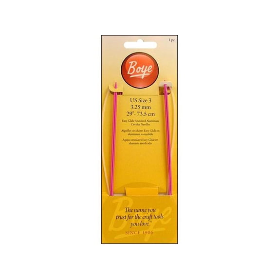 Boye Knit Needle 29" Circular Aluminum Size 3