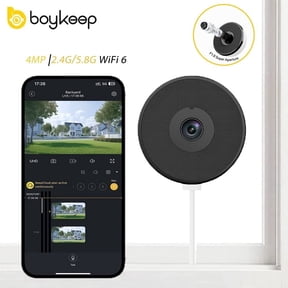 boykeep Window Camera, 2.4G&5G WIFI Smart Security Camera, 4MP Home Security Camera for Indoor Outdoor, Night Vision, Easy & Quick Install