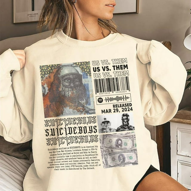 boys Us Vs Them Tour Sweatshirt, Bootleg Music Art New World Depression