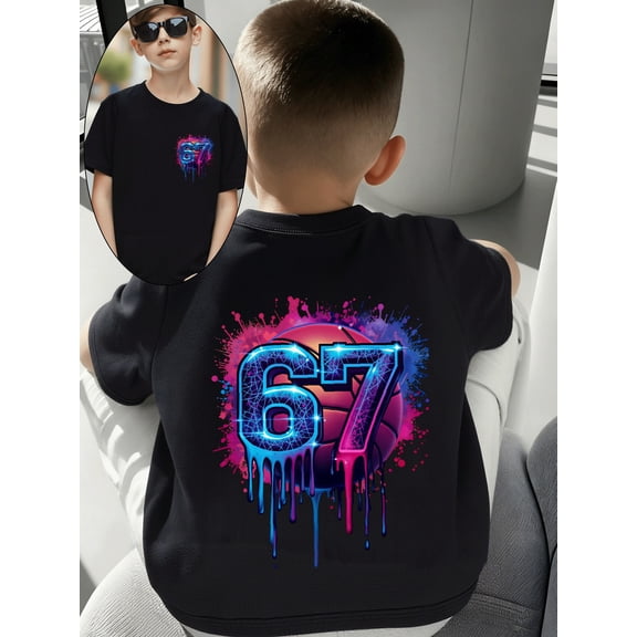 boys clothing boys cotton t shirts boy double sided print 100 t shirt art 2026 and summer childrens clothing versatile kids tops